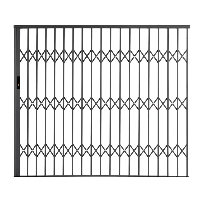 alu glide charcoal security gate 3000mm