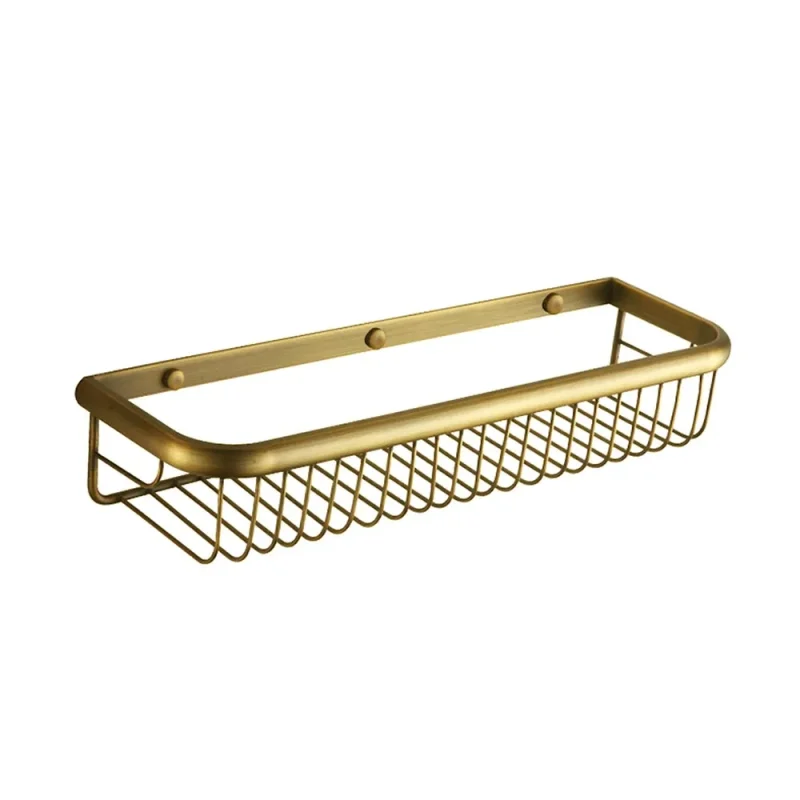 brushed gold side shower shelf trendy design