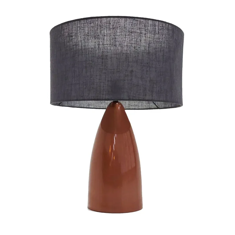 copper cone table lamp charcoal shade