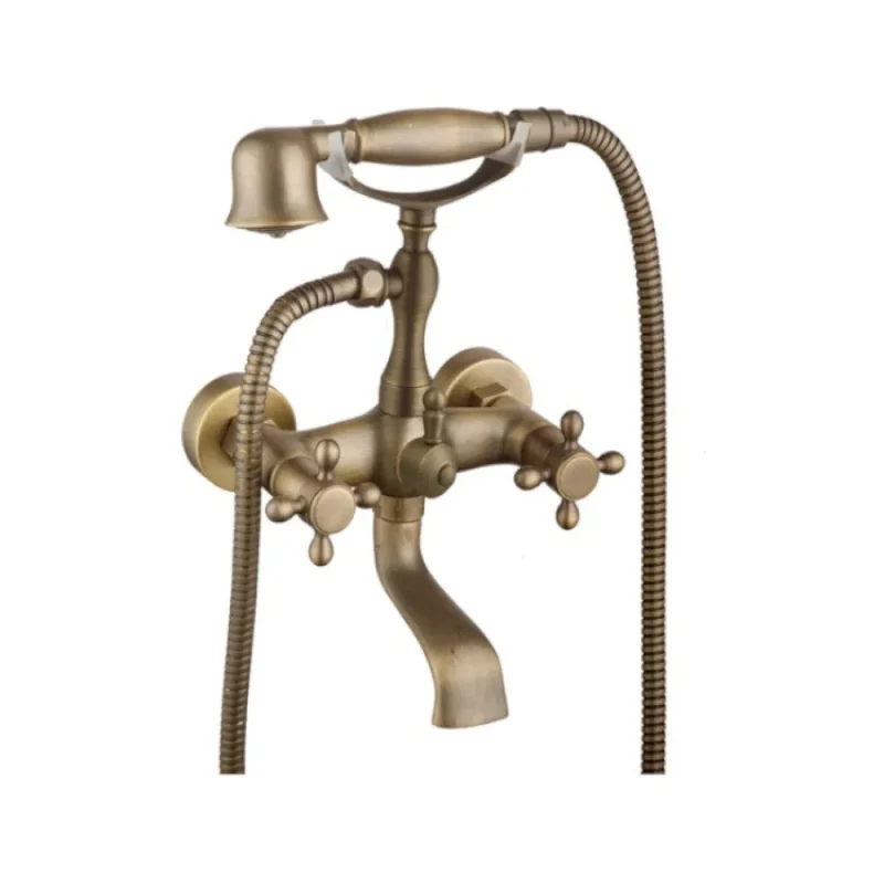 copper wall mounted diverter bath mixer tap