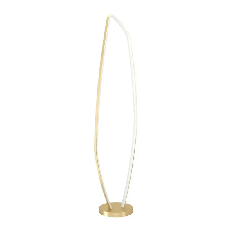 eglo vallerosa brass floor lamp 3400lm 3000k dimmable