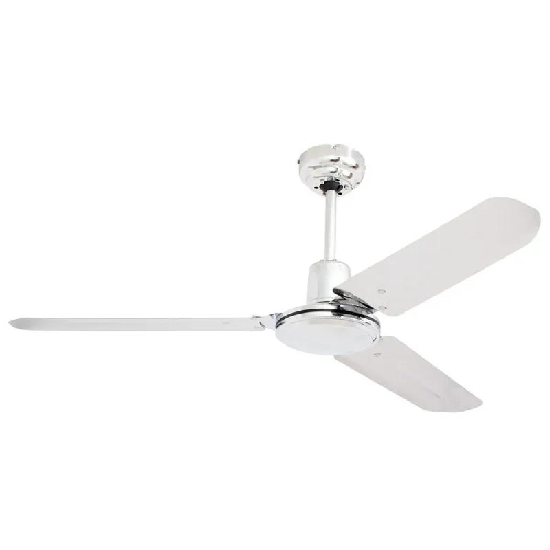 eurolux 1220mm chrome 3 blade industrial ceiling fan