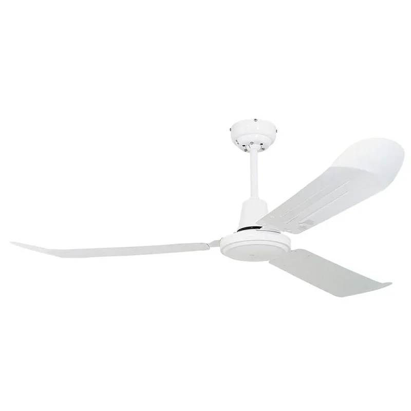 eurolux 1420mm white industrial 3 blade ceiling fan