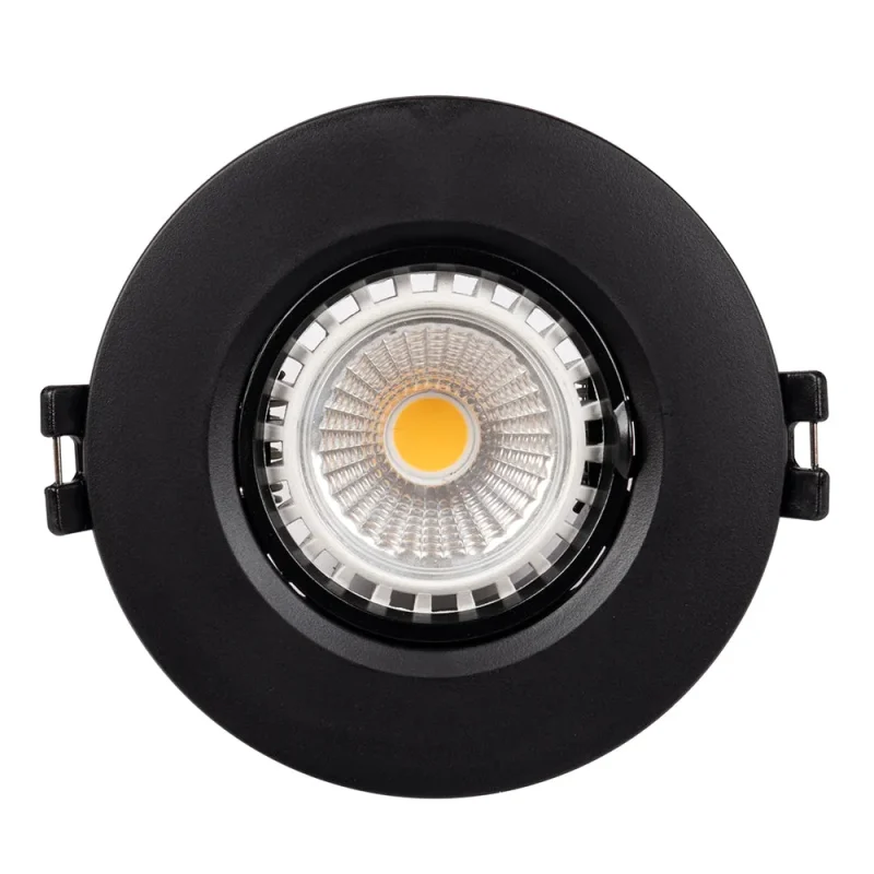 eurolux 7w black led downlight gu10 dimmable energy efficient