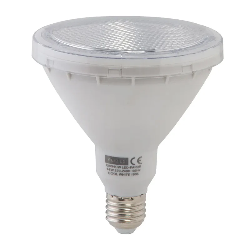 eurolux led par38 bulb 14w cool white 920lm e27 socket