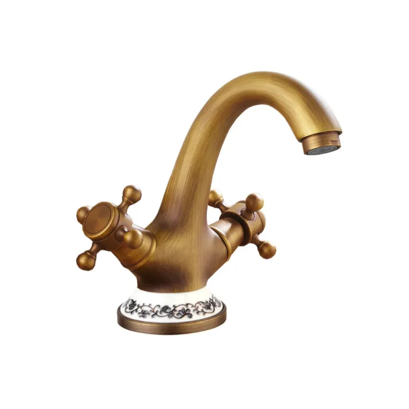 florale dual handle basin tap trendy design