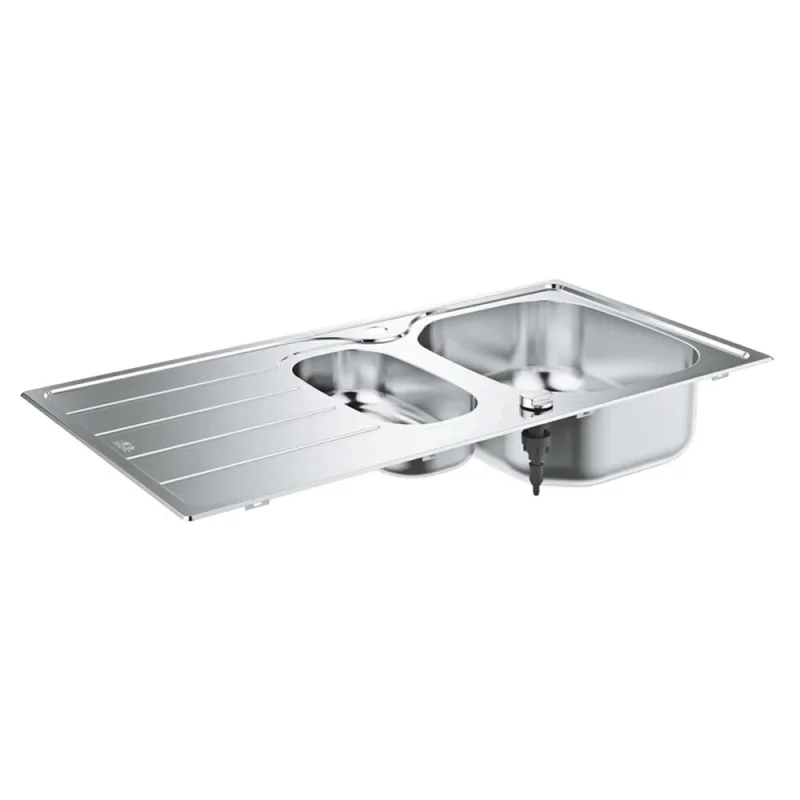 grohe k200 stainless steel single half bowl inset sink