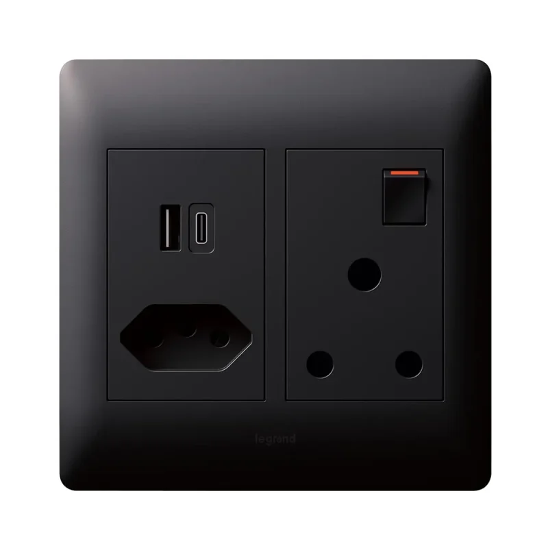 legrand ysalis rsa slimline usb combo socket type a type c