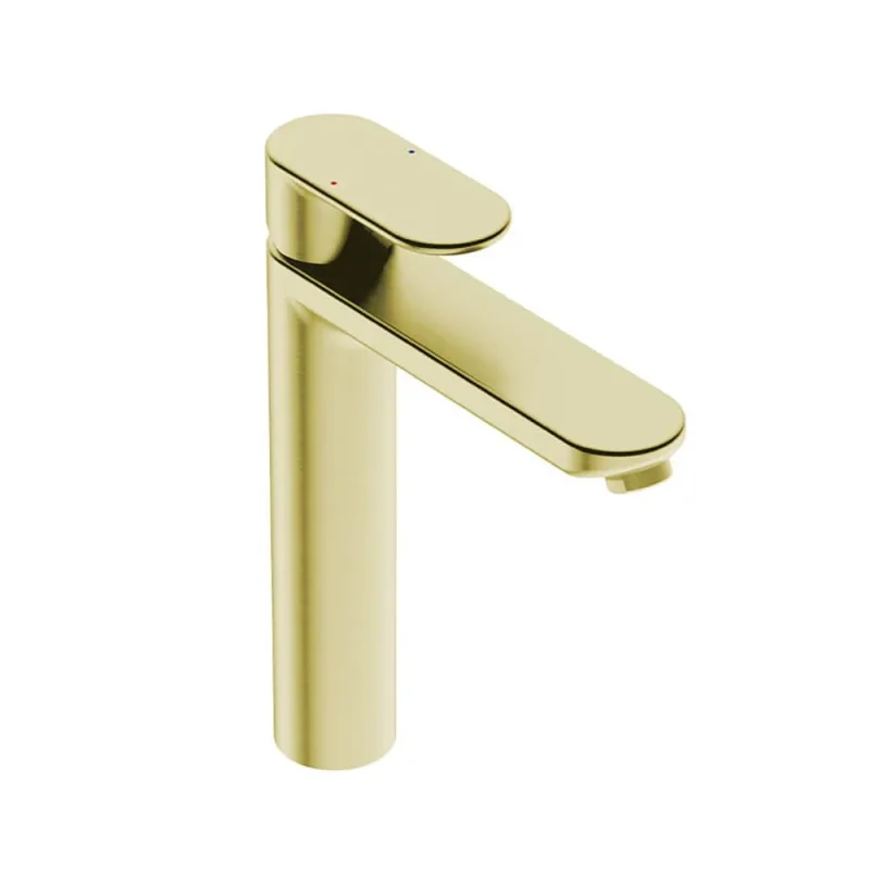 solace high rise basin tap champagne gold