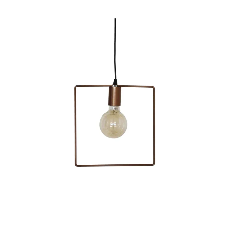 square wired bulb pendant light