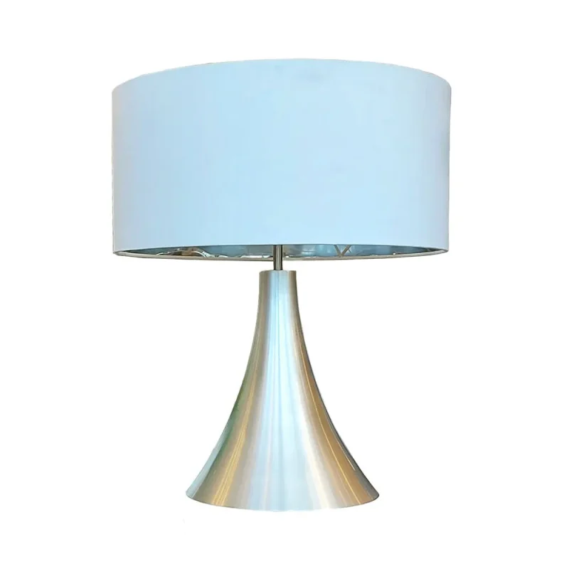 starke aluminum cone table lamp silver