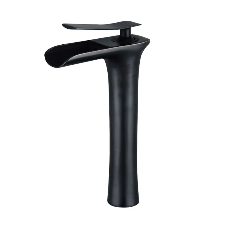 tall waterfall basin mixer trendy sombre tap