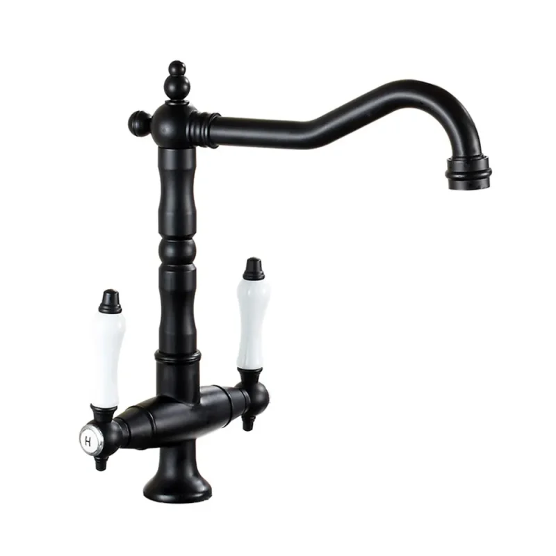 trendy blackened brass swivel tap mixer large spout