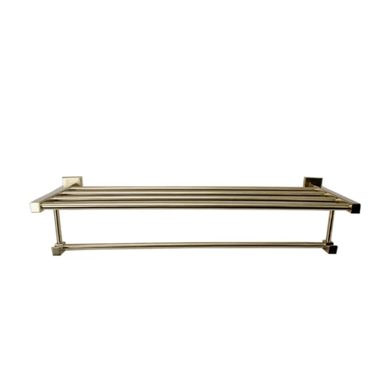 trendy taps sq large gold towel rail brushed finish