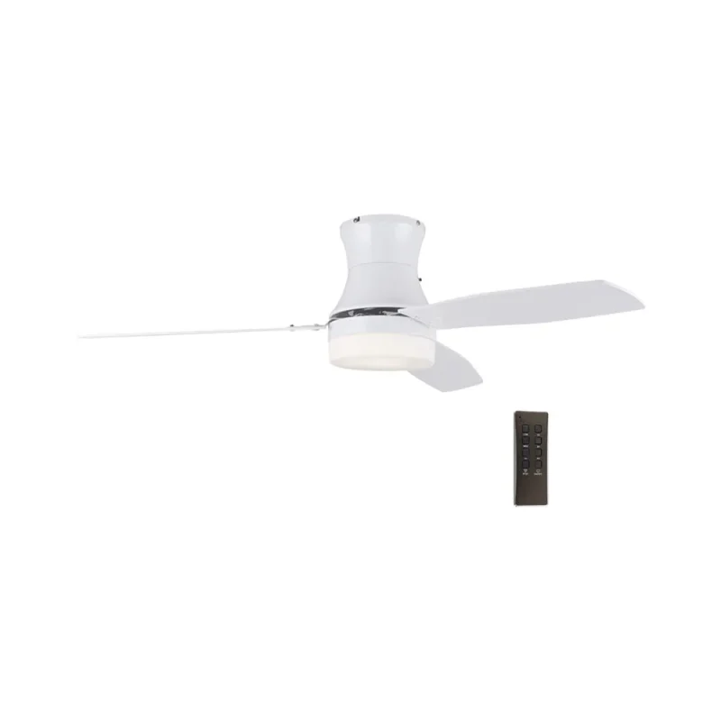 white 3 blade 1320mm ceiling fan with lights